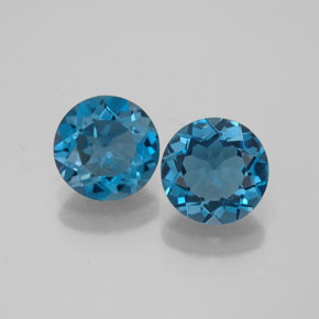  ct natürliche blauer Topas-Edelsteine, Rundschliff, VVS