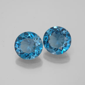  ct natürliche blauer Topas-Edelsteine, Rundschliff, VVS