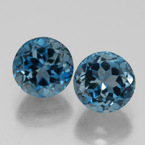  ct natürliche blauer Topas-Edelsteine, Rundschliff, VVS