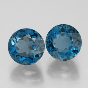  ct natürliche blauer Topas-Edelsteine, Rundschliff, VVS