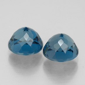 ct natürliche blauer Topas-Edelsteine, Rundschliff, VVS