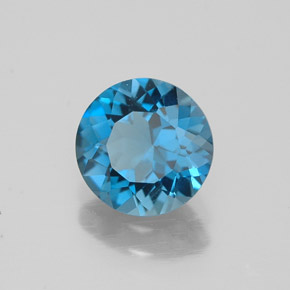 1,53 ctw natürlicher blauer Topas, Rundschliff, VVS