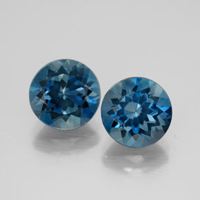  ct natürliche blauer Topas-Edelsteine, Rundschliff, VVS