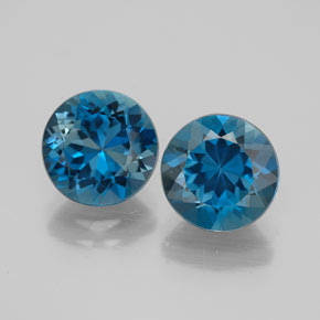  ct natürliche blauer Topas-Edelsteine, Rundschliff, VVS
