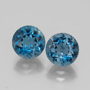  ct natürliche blauer Topas-Edelsteine, Rundschliff, VVS
