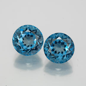  ct natürliche blauer Topas-Edelsteine, Rundschliff, VVS