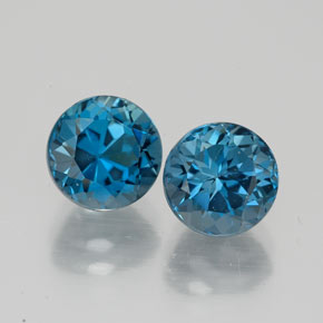  ct natürliche blauer Topas-Edelsteine, Rundschliff, VVS