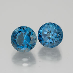  ct natürliche blauer Topas-Edelsteine, Rundschliff, VVS