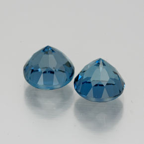  ct natürliche blauer Topas-Edelsteine, Rundschliff, VVS