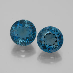  ct natürliche blauer Topas-Edelsteine, Rundschliff, VVS