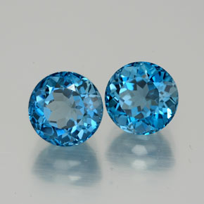  ct natürliche blauer Topas-Edelsteine, Rundschliff, VVS