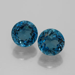  ct natürliche blauer Topas-Edelsteine, Rundschliff, VVS