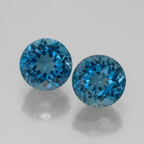  ct natürliche blauer Topas-Edelsteine, Rundschliff, VVS