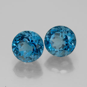  ct natürliche blauer Topas-Edelsteine, Rundschliff, VVS
