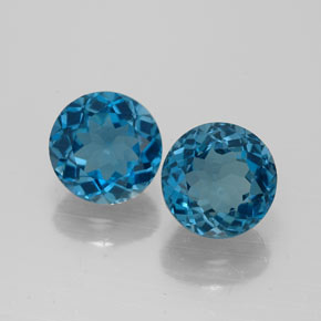  ct natürliche blauer Topas-Edelsteine, Rundschliff, VVS