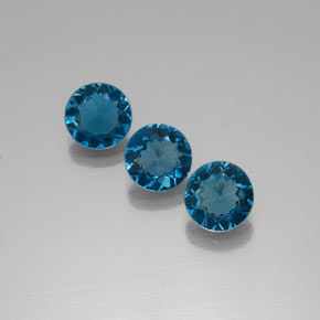  ct natürliche blauer Topas-Edelsteine, Rundschliff, VVS