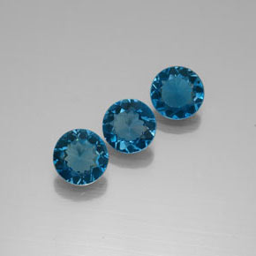  ct natürliche blauer Topas-Edelsteine, Rundschliff, VVS