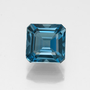1,35 ctw natürlicher blauer Topas, Smaragdschliff, VVS