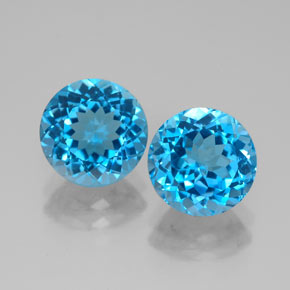  ct natürliche blauer Topas-Edelsteine, Rundschliff, VVS