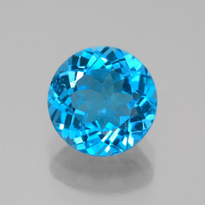 2,29 ctw natürlicher blauer Topas, Rundschliff, VVS