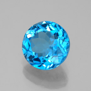 2,29 ctw natürlicher blauer Topas, Rundschliff, VVS