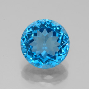 2,69 ctw natürlicher blauer Topas, Rundschliff, VVS