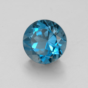 1,98 ctw natürlicher blauer Topas, Rundschliff, VVS