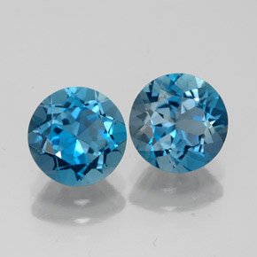  ct natürliche blauer Topas-Edelsteine, Rundschliff, VVS