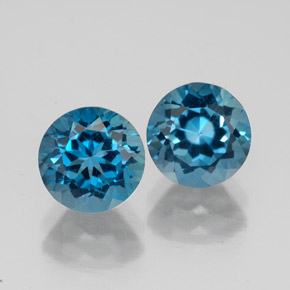  ct natürliche blauer Topas-Edelsteine, Rundschliff, VVS