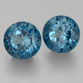  ct natürliche blauer Topas-Edelsteine, Rundschliff, VVS
