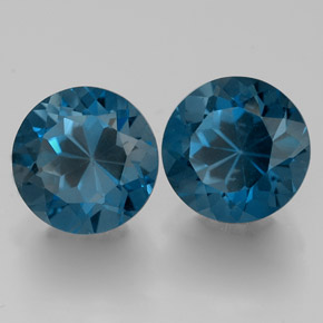  ct natürliche blauer Topas-Edelsteine, Rundschliff, VVS-VS