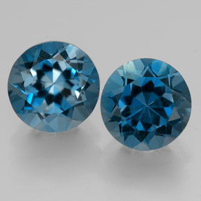  ct natürliche blauer Topas-Edelsteine, Rundschliff, VVS