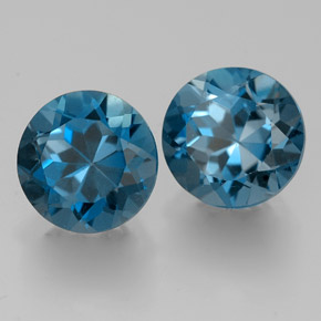  ct natürliche blauer Topas-Edelsteine, Rundschliff, VVS