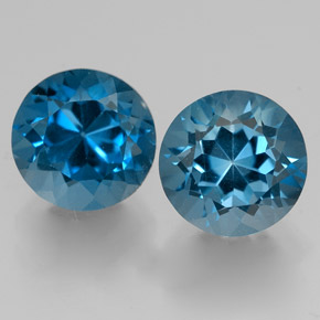  ct natürliche blauer Topas-Edelsteine, Rundschliff, VVS