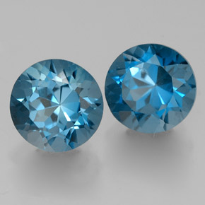  ct natürliche blauer Topas-Edelsteine, Rundschliff, VVS