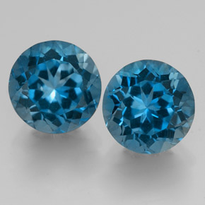  ct natürliche blauer Topas-Edelsteine, Rundschliff, VVS