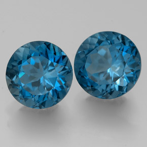  ct natürliche blauer Topas-Edelsteine, Rundschliff, VVS