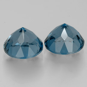  ct natürliche blauer Topas-Edelsteine, Rundschliff, VVS