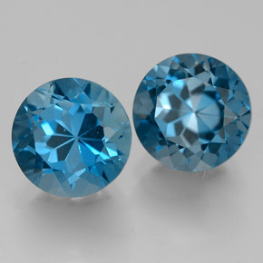  ct natürliche blauer Topas-Edelsteine, Rundschliff, VVS-VS