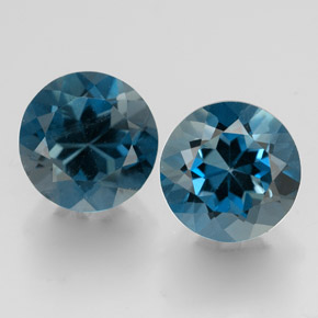  ct natürliche blauer Topas-Edelsteine, Rundschliff, VVS