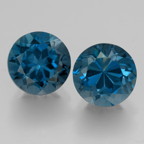  ct natürliche blauer Topas-Edelsteine, Rundschliff, VVS