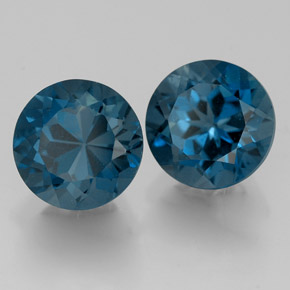  ct natürliche blauer Topas-Edelsteine, Rundschliff, VVS