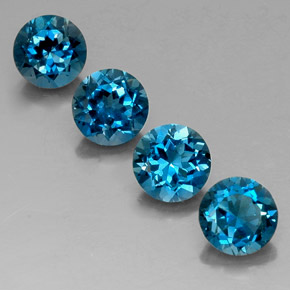  ct natürliche blauer Topas-Edelsteine, Rundschliff, VVS