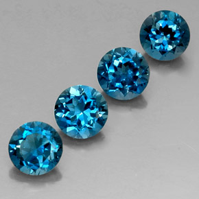  ct natürliche blauer Topas-Edelsteine, Rundschliff, VVS