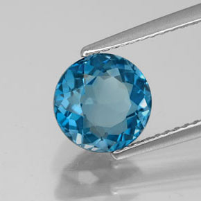 2,78 ctw natürlicher blauer Topas, Rundschliff, VVS
