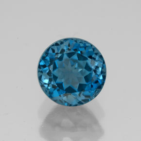 3,00 ctw natürlicher blauer Topas, Rundschliff, VVS