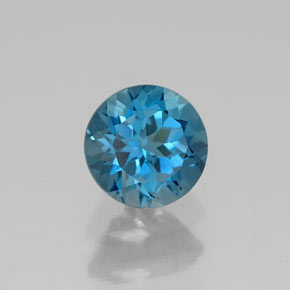 1,76 ctw natürlicher blauer Topas, Rundschliff, VVS