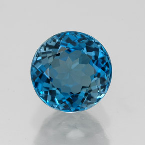 2,86 ctw natürlicher blauer Topas, Rundschliff, VVS
