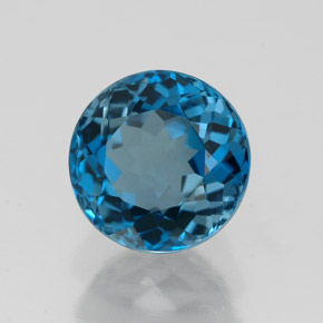2,86 ctw natürlicher blauer Topas, Rundschliff, VVS