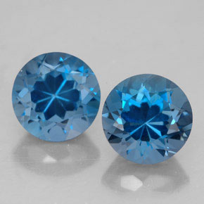  ct natürliche blauer Topas-Edelsteine, Rundschliff, VVS